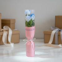 3-Stem Soap Flower Bouquet Maintenance Soap Floral Bouquet Long Scented Flower Gift for Girlfriend, Women, Home Decor
