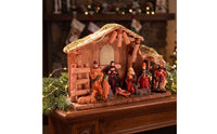 Nativity Set with Stable Miniature Christmas Creche Traditional Nativity Figurine for Collectors, Mantel