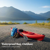 Solo Sit-on-Top Kayak Stable Hull Design Sit-on-Top Boat Easy to Carry Outdoor Gear for Grown-Ups, Anglers, Recreationalal Outings, Aquatic Activities
