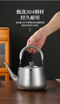 Thickened 304 Stainless Steel Kettle with Filter for Commercial and Outdoor Use