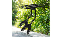 Compatible Cycle Rear Rack with Mounting Plate Adjustable Rear Cargo Rack Stable Lightweight for Commuters, Cyclists, Commuting