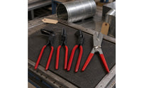 4 Pieces Sheet Metal Pliers Black Coated Heads Metal Bending Pliers All Steel Construction Manual Hardware