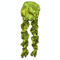 cloth  Sleep Bonnet Soft Breathable Ruched Tie Bonnet Shiny