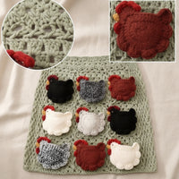 Crochet Egg Gathering Apron Farmhouse Crochet Egg Collecting Apron Openwork for Rural Farm, Home