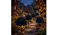 Outdoor Floral Stake with Ground Insert Seasonal Artificial Flower Stake Gothic Artificial Floral Arrangement with Ground Spike Weather-Resistant for Planter, Lawn, Halloween