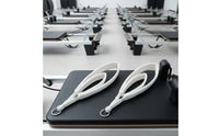 Double Loop Pilates Strap White Color Pilates Loop Strap Material for Gym Workout
