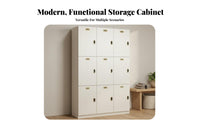 Electronic Lock Locker Large Capacity Wooden Locker Cabinet Sturdy Construction Lockable Utility Cabinet for Gym Members, Students, Salon, Spa, School