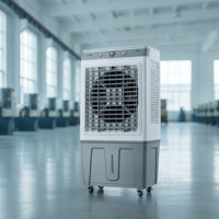 Evaporative Air Cooler with Wheels Wheeled Evaporative Air Cooler Three-Speed Oscillating for Workshop, Factory