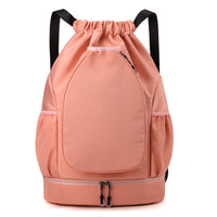 Large Capacity Badminton Racket Backpack Breathable Padded Straps Drawstring Backpack with Shoe Compartment Water-Resistant Sports Bag Wet and Dry Separation for Travel