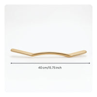 Curved Brass Massage Stick Polished Massage Stick with Acupoint Chart Smooth Lymphatic Drainage Massager Long-Lasting for Masseuses, Home, Spa