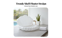 High Buoyancy Inflatable Shell Chair Easy to Inflate Inflatable Seashell Inflatable Lounger Sturdy PVC for Children, Teenagers