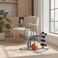 Metal Tennis Racket Storage Stand Minimalist Tennis Racket Storage Rack Industrial Steel for Home Gym, Game Room, Garage