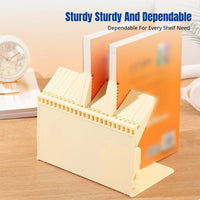 Desktop Bookend Organizer, Accordion Design, Fixed Book Holder for Study, Home, Office