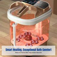 Electric Foot Spa Bath, Heated Massage Soaking Tub, Automatic Deep Basin, Smart Temperature Control, Home Use, Infrared Therapy,