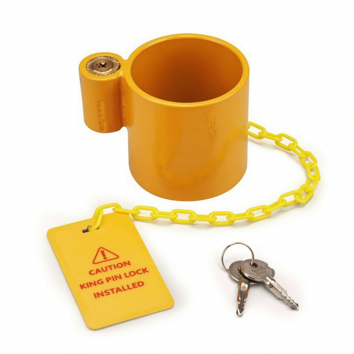 5th Fifth Wheel Coupling Lock with Warning Tag Drill Resistant King Coupling Lock with Warning Tag Weatherproof for Rv Owners