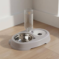 Anti-Tip Double Pet Bowl Easy to Clean Pet Food and Water Bowl Set Non-Slip Base Weight-Based Food and Water Dispenser Detachable Design for Cats, Kittens, Small Pets