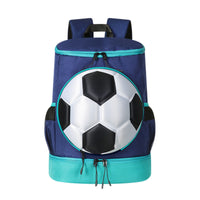 Multi-Compartment Soccer Backpack with Ball Pocket Lightweight Soccer Backpack Splash-Resistant Bag Padded for Athletes, Kids, Students, School