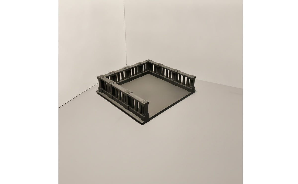 Dollhouse Decorative Accessory Base European Style Large Terrace Square Balcony Miniature Scene DIY Ornament