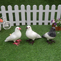 Lifelike Pigeon Figurine Decorative Dove Model for Wedding and Home