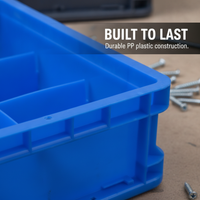 Plastic Parts Organizer Box with Dividers for Hardware Tools and Screws