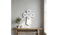 Modern Cross-Shaped Wall Clock Battery Operated Cross Wall Clock Compact Timepiece Lightweight for Living Room, Bedroom