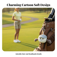 Tennis Ball Stuffed Toy Soft Material Golf Ball Stuffed Toy Cute Design Grinning Face Sports Keychain for Teens, Women, Claw Machine
