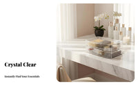 Clear Makeup Case with Drawers dirtproof Cosmetic Organizer Transparent Design