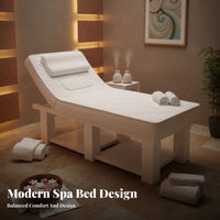 Latex Beauty Bed Removable Headrest Facial Bed Thick Cushion Spa Massage Table for Estheticians, Permanent Design Artists, Spas, Wellness Centers
