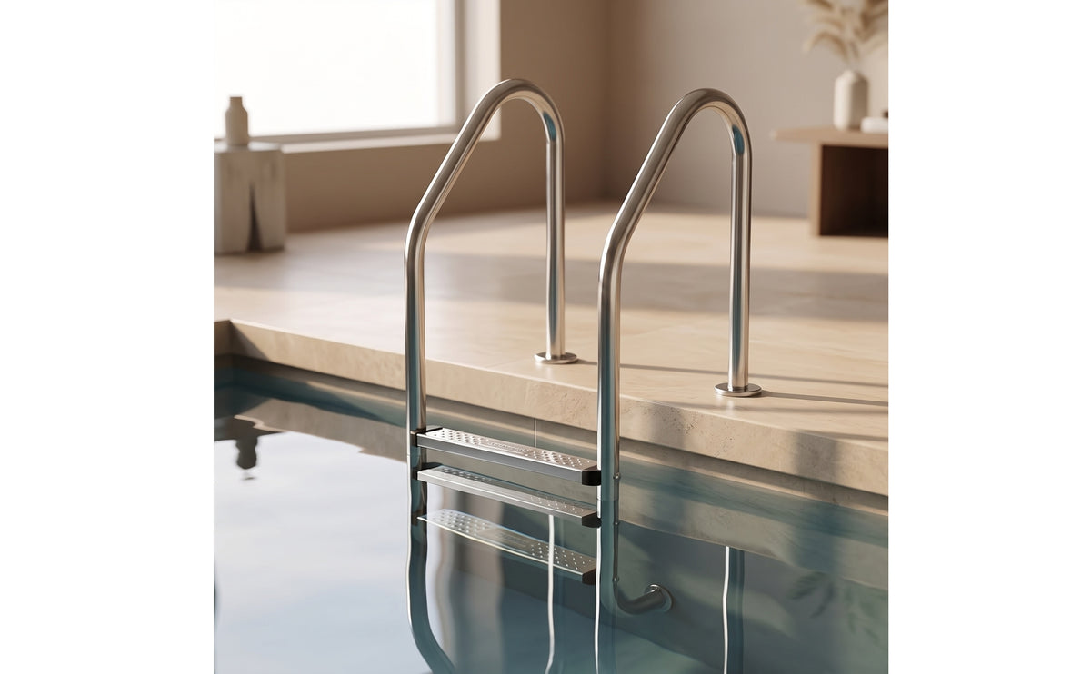 Stainless Steel Pool Ladder Anti-Slip Pool Ladder with Handrails Resistant