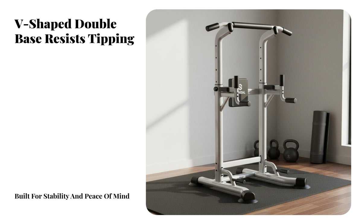 Multi-Functional Freestanding Pull up Bar Heavy Duty Steel Frame Power Station Stable Base Pull up Bar Station Non-Slip Foam Grips
