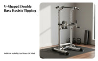 Multi-Functional Freestanding Pull up Bar Heavy Duty Steel Frame Power Station Stable Base Pull up Bar Station Non-Slip Foam Grips