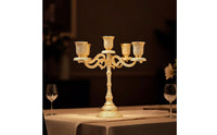 Ornate 5-Arm Candelabra European-Style Candelabra Luxury Table Centerpiece Sturdy for Candlelit Dinners