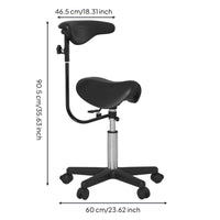 Oral Saddle Chair Support Ergonomic Saddle Chair Thick Padded Seat Furniture for Practice Space, Office