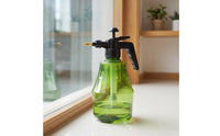Handheld Pump Sprayer with Brass Nozzle Portable Pressurized Spray Bottle Compact Water Spray Bottle with Wand Translucent for Gardeners, Homeowners, Garden, Patio, Balcony, Greenhouse