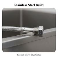 Large Capacity Stainless Steel Dog Wash Station Easy to Clean Stainless Steel Dog Bath High Splash Guards Elevated Grooming Tub Rounded Safety Corners for Veterinary Facility