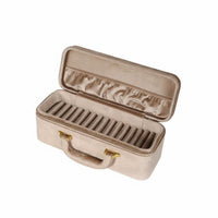 Large Capacity 15-Slot Bangle Box Luxury Design Jade Bangle Storage Box Elegant Look Jewelry Travel Case Dust Protection