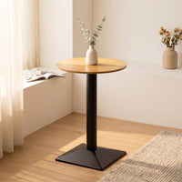 Coffee Table Space-Saving Table with Pedestal Base Sturdy Furniture for Reception Area