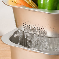 Stainless Steel Stackable Draining Basket Set