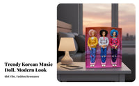 3 Pieces Male Band Doll Set Fashionable Finished Fits Music Idols Design Dolls Male Band Member Doll Detailed Finished Fit Male