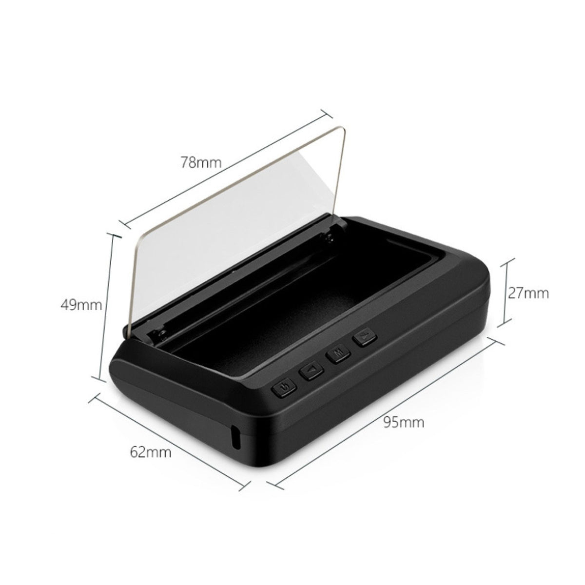 Adjustable Angle Head-up Display No Film Required OBD Car HUD Flexible Mounting for Night Driving