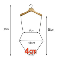 Solid Wood Swimsuit Hanger Non-Slip Wooden Swimwear Hanger Seamless Design for Clothing Shop Owners, Hotel, Showroom, Boutique
