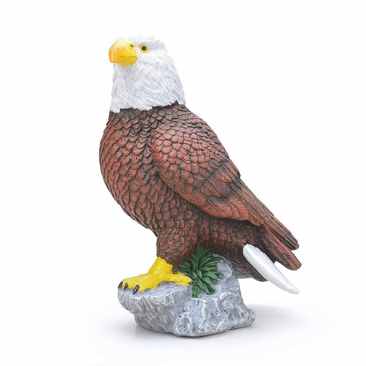 Eagle Figurine Majestic Eagle Figurine with Base Bird Sculpture Intricate Sturdy for Office Desk, Bookshelf