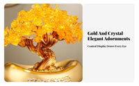 Opening Gift Feng Shui Wealth Tree Chinese Design Crystal Wealth Tree Artfully Crafted for Business Owners, New Homeowners, Office