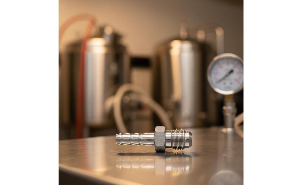 Barb to   Fitting Stainless Steel Barbed Fitting Hexagonal Connector for Brew Crafting
