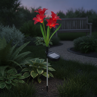 Solar Lycoris Radiata Flower Garden Lights Outdoor LED Simulation Waterproof Landscape Lawn Lamp
