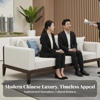 5 Pieces circular table with 4 Armchairs Modern Chinese Design Indoor Furniture Luxury design Lounge Set for Property Developers, Reception Area, Showroom