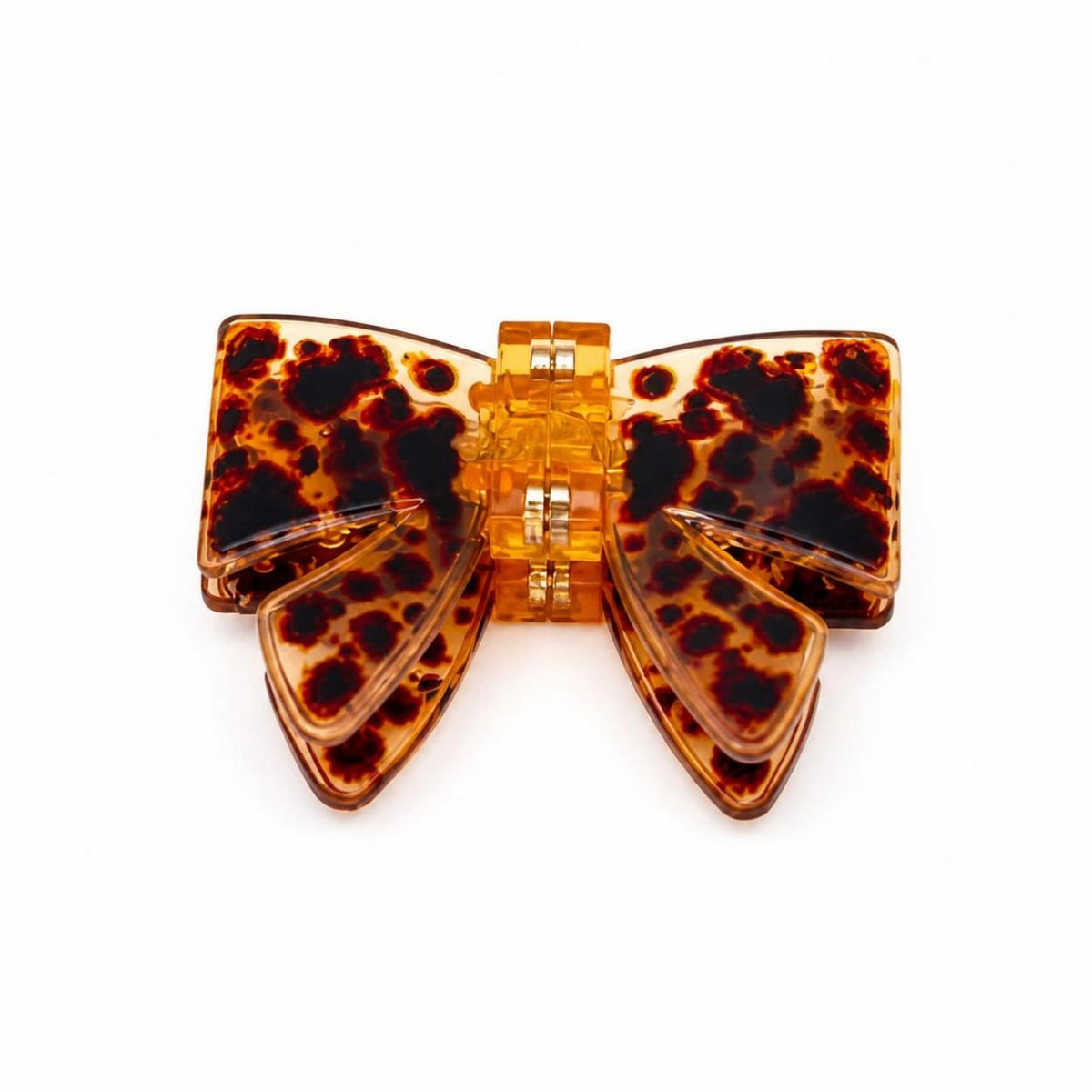 Glossy Bow Clip Looped Tails Translucent Bow Clip Symmetrical Lightweight