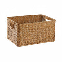 Woven Rectangular container adaptable Wicker container Handwoven for Bedroom, Kitchen