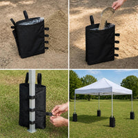 Outdoor Tent Canopy Sandbag Weights - Windproof Water-Filled Base for Advertising Signs & Umbrellas