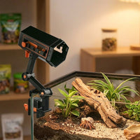 Matte White Snake Hide Turtle Basking Ledge, Multi-Functional Ramp with Feeding Zone, for Hermit Crab and Snake Hide Habitats